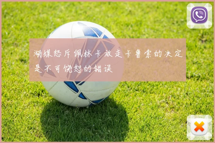 湖媒怒斥佩林卡放走卡鲁索的决定是不可饶恕的错误
